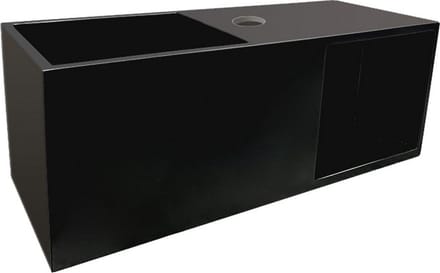 Wiesbaden Julia fontein met nis 54 x 20 x 20 cm solid surface mat zwart