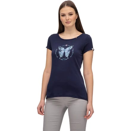 T-shirt dames Ragwear Florah Butterfly Gots