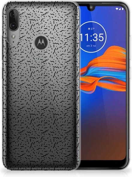 TPU Hoesje voor Motorola Moto E6 Plus TPU bumper Stripes Dots