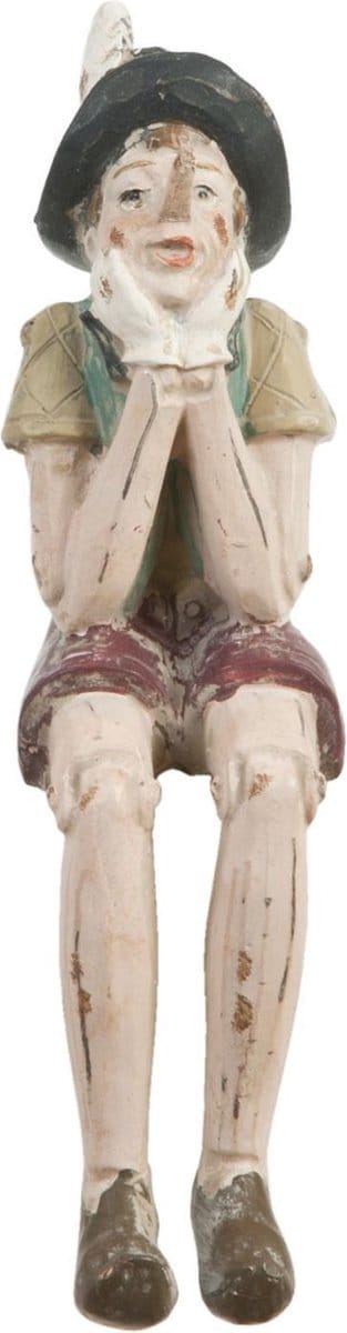 Clayre & Eef Beeld Pinokkio 4x7x15 cm Bruin Kunststof