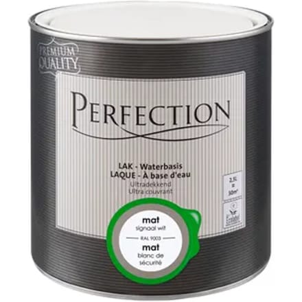 Perfection Houtlak Ultradekkend - Mat - Signaal Wit Ral 9003 - 2,5l