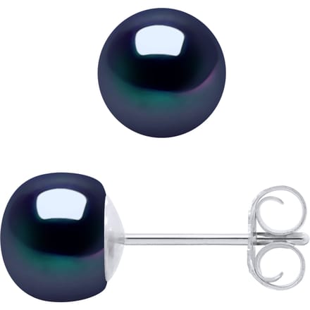 Oorbellen Pearl Zoetwater 6-7mm Black 925