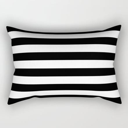Housse de coussin longue géométrique noir et blanc simple moderne Housse de coussin de canapé 30X50 without pillow core white