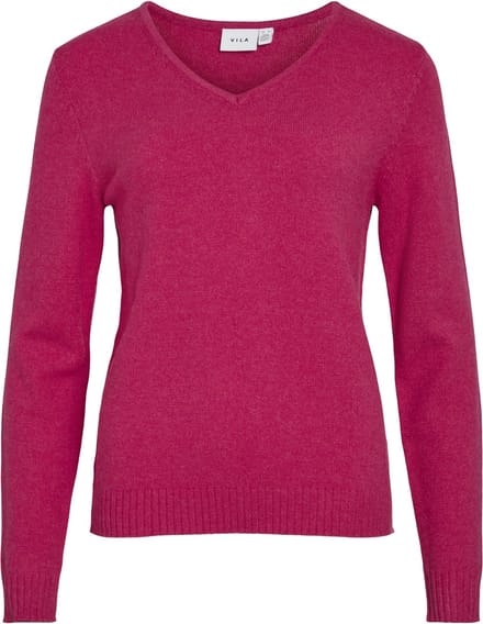 VILA - VIRIL V-NECK L/S KNIT TOP - NOOS - Dames - Gebreide truien
