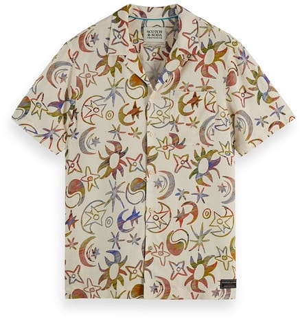 Scotch & Soda Printed Viscose Short-Sleeve Shirt
