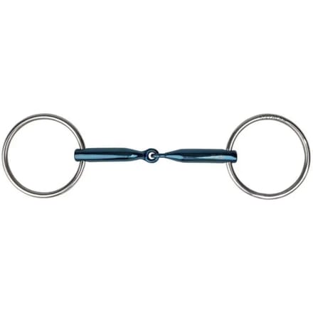 2-ringsbit voor gebroken paarden Metalab Eco Blue