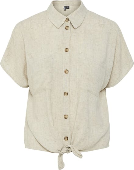 PIECES - PCPIA SS TIE SHIRT WVN NOOS - Dames - Blouses