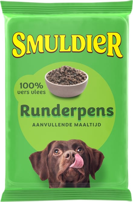 Smuldier Runderpens 400g | 24 st. | aanvullend | diepvries hondenvoer | vers vlees