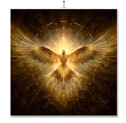 Tegel Met Opdruk | Phoenix | Cadeau | Inclusief Geschenkdoos | Standaard | Ophangsysteem