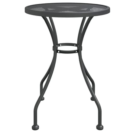 vidaXL - Tuintafel - Ø60x72 - cm - metaalgaas - antracietkleurig