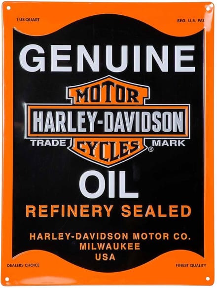 Harley-Davidson Oil Can Tinnen Bord