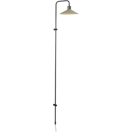 Bover wandlamp Platet A/05, zwart/olijfgrijs, 142 cm, E14