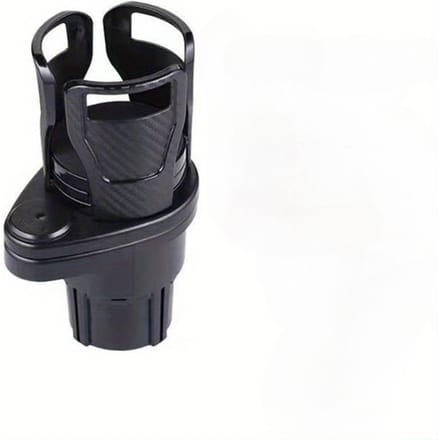 Extenseur de porte-gobelet de voiture, adaptateur de voiture, double support de verre multifonctionnel réglable avec support pour téléphone, organisateur d'aromathérapie noir