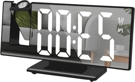Digitale Projectie Wekker - Klok Projector - Tijd Weergeven - HD Projectie Scherm - 8 Inch Display - Zwart