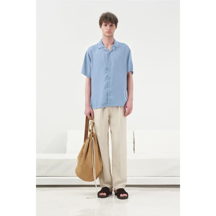 Casual Korte Mouwen Linnenmix Shirt