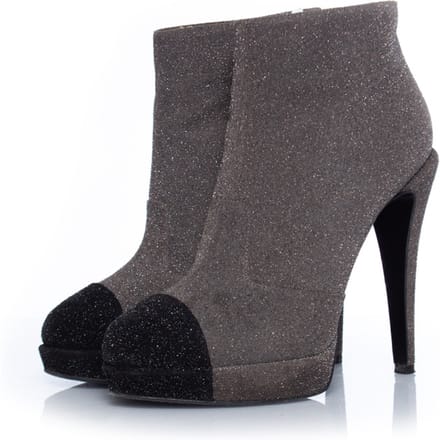 Grijze platform glitterschoenen