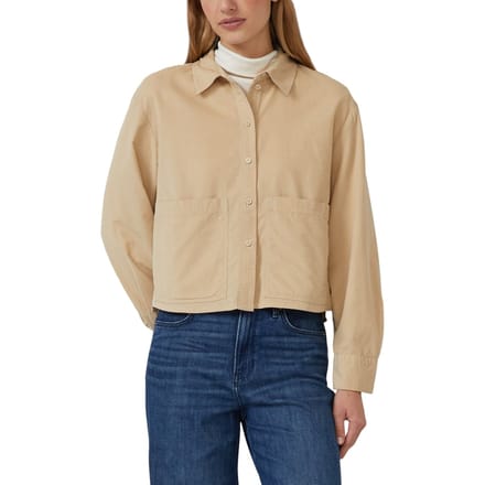 s.Oliver - female - Ingekorte blouse van fijn ribfluweel met opgezette zakken