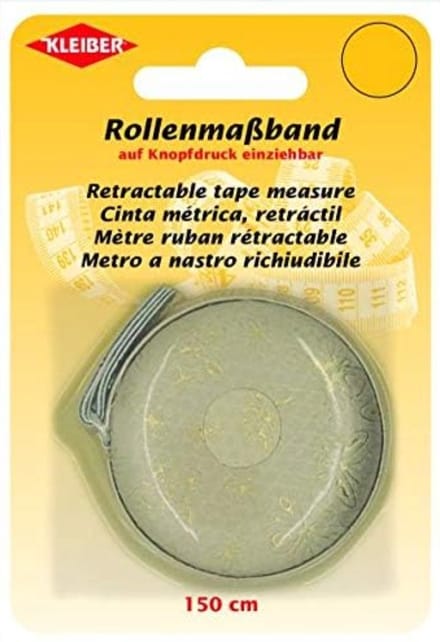Kleiber - rolbandmaat 150 cm lang met cm-schaalverdeling - 930-37 goud-beige