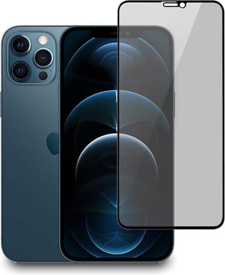 Smartphonica iPhone 12 Pro privacy full cover tempered glass screenprotector van gehard glas met afgeronde hoeken geschikt voor iPhone 12 Pro