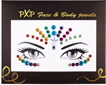 pXp Face & Body Jewels All-In-One Glitter Sticker Model Rainbow Dream