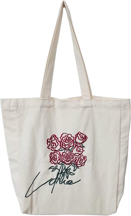 Canvas boodschappentas dames met ritssluiting - multifunctionele draagtas voor school werk en reizen