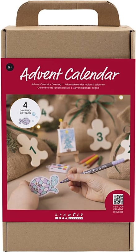 Creativ Company Adventskalender creatieve cadeaus tekenen kerst knutselset.
