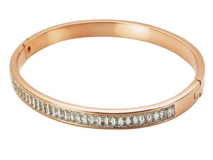 Amanto Armband Darrin Rosé - 316L Staal PVD - 6mm - 58x50mm