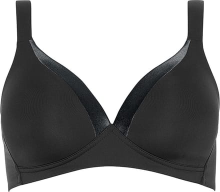 Naturana - Soft bh met glansband - 5119 - Zwart - 80C