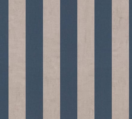STREPEN BEHANG | Klassiek - Blauw Grijs Crème - A.S. Création Anna D'Andrea