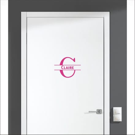 Deursticker Met Naam -  Claire - Roze