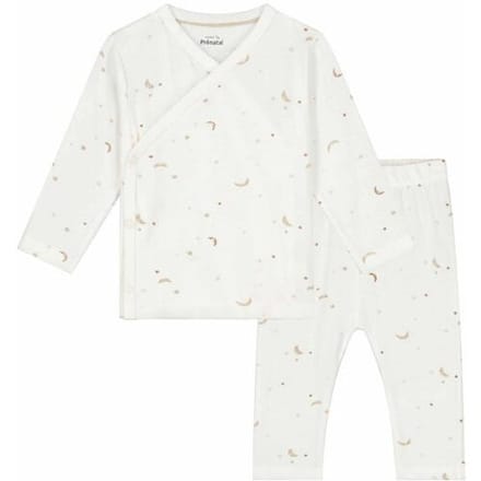 Prénatal baby pyjama ster en maan Ivory White 68 unisex