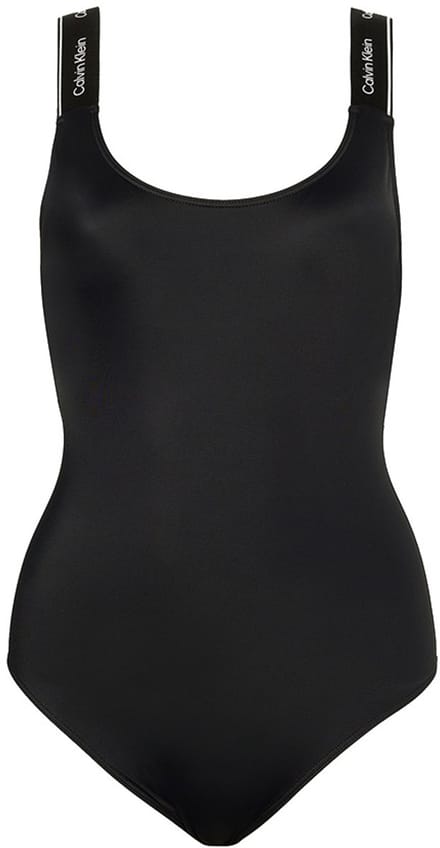 Calvin Klein dames badpak straps logo zwart