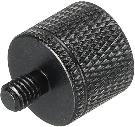 Microfoon Adapter - Schroefdraad Converter - Standaard Bevestiging - Aluminiumlegering - 1/4 naar M5 - Zwart