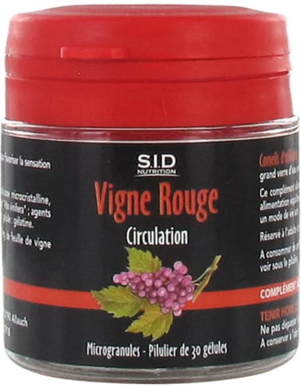 S.I.D Nutrition Circulatie Rode Wijnstok 30 Capsules