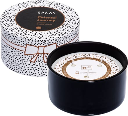 SPAAS Geschenkset Geurkaarsen 3-wiek - Oriental Journey - ca. 28 uur - 2 Stuks