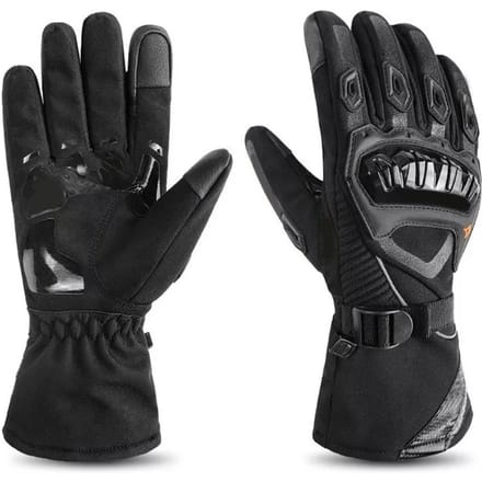 Motorhandschoenen Touchscreen Harde Knokkel Waterdicht Valbestendig Powersports Racehandschoenen black