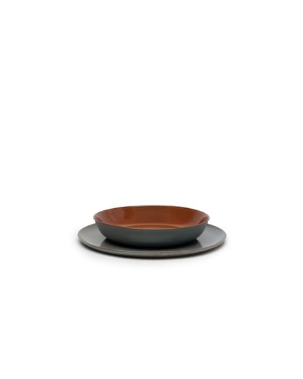 Serax Anita Le Grelle Serveerschaal - M - 21 cm - Rust/smokey blue