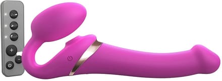 Strap-On-Me - Strapless Strap-on Vibrator Met Luchtdruk Stimulatie - Roze - Maat M