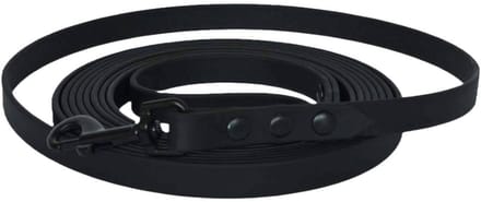 Hondenriem - BioThane® - Zwart - 10 meter - 13mm - Kleine hond