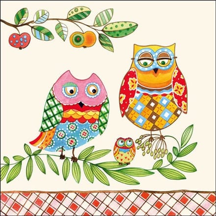 Ambiente - Lunch servetten - Family Owl