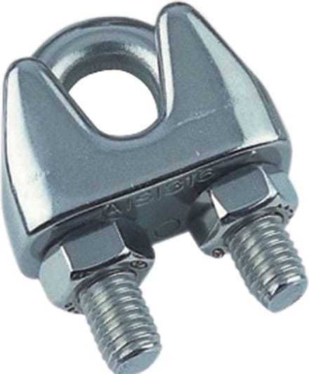 Staaldraadklem 4mm R.V.S A4 - 2 stuks