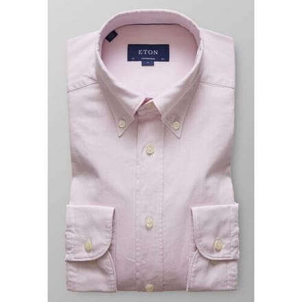 Eton Overhemd Uni Royal Oxford Roze / male