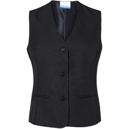 (6 stuks) KARLOWSKY Dames Gilet Basic - Zwart - Maat: M