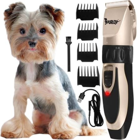 Purlov Honden Tondeuse Set - Stille en USB Oplaadbare Dierenverzorging