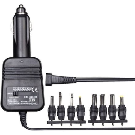 VOLTCRAFT DC/DC-converter 12 V/DC, 24 V/DC - 1.5 V/DC, 3 V/DC, 4.5 V/DC, 6 V/DC, 7.5 V/DC, 9 V/DC, 12 V/DC/1.2 A 14.4 W