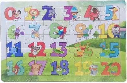 Cijfers Houten Puzzel met Dieren - Educatief speelgoed voor kinderen vanaf 3 jaar