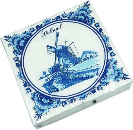 Servetten Molen Papier 20 stuks - Souvenir Servetten