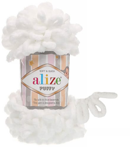 Alize Puffy 55 White Pakket 5 bollen 100 Gram