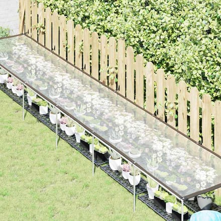 vidaXL - Plantenafdekking - met - zeilringen - 1x6 - m - polyethyleen
