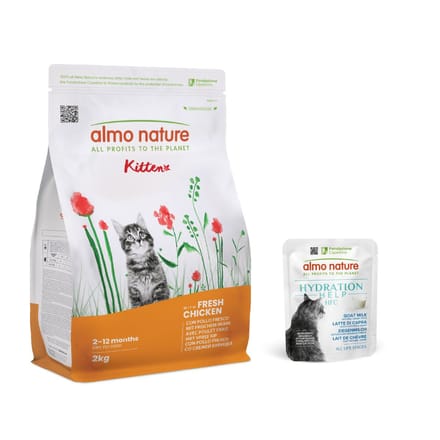 2x12kg Kitten Kip & Rijst Almo Nature Holistic Kattenvoer